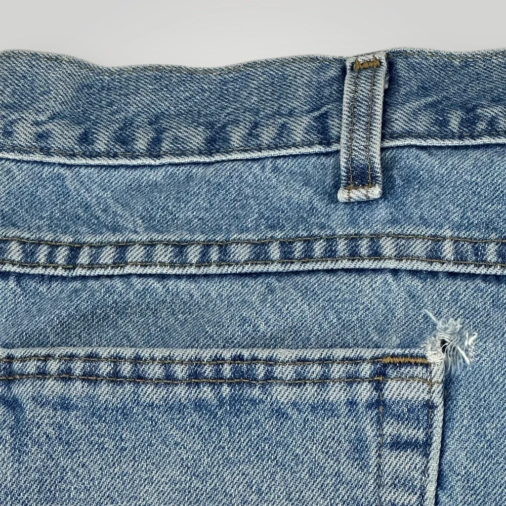 Carhartt Jeans‎ Mens 44x32 Blue Denim Relaxed Fit B17 DST Straight Leg Workwear
